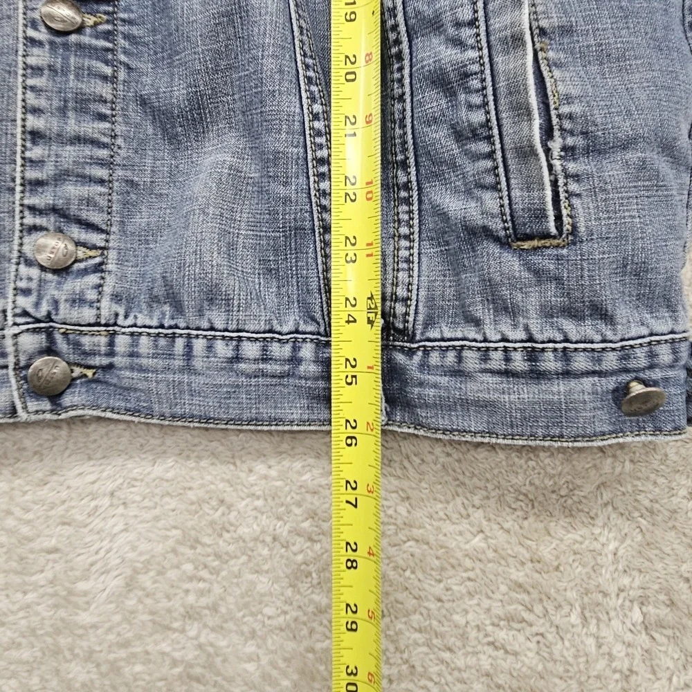 Vintage Denim Trucker Jacket Mens L Faded Monte Carlo Polo Jockey Club Heavy Y2K